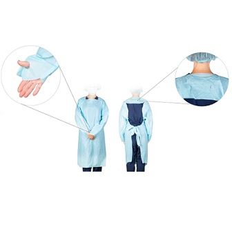SECURITE CPE GOWN / APRON BLUE 45GSM